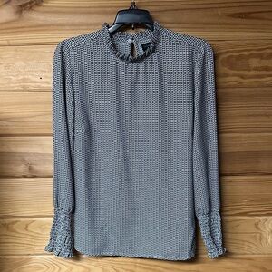 Creation L Elegant Black and White Women's Top Long Sleeve Size 4